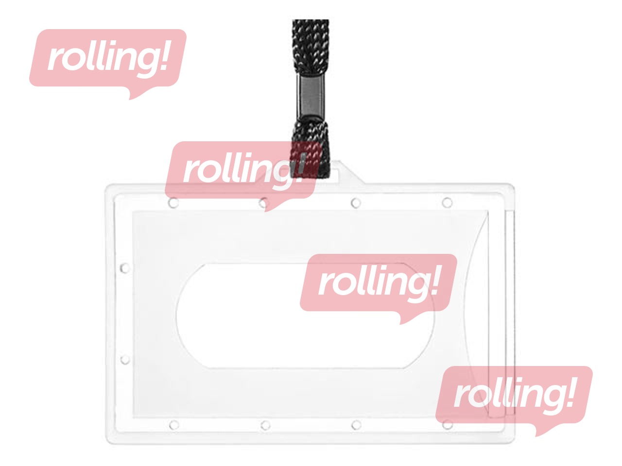 ID kaardi hoidja musta paelaga Argo, 59 x 92 mm