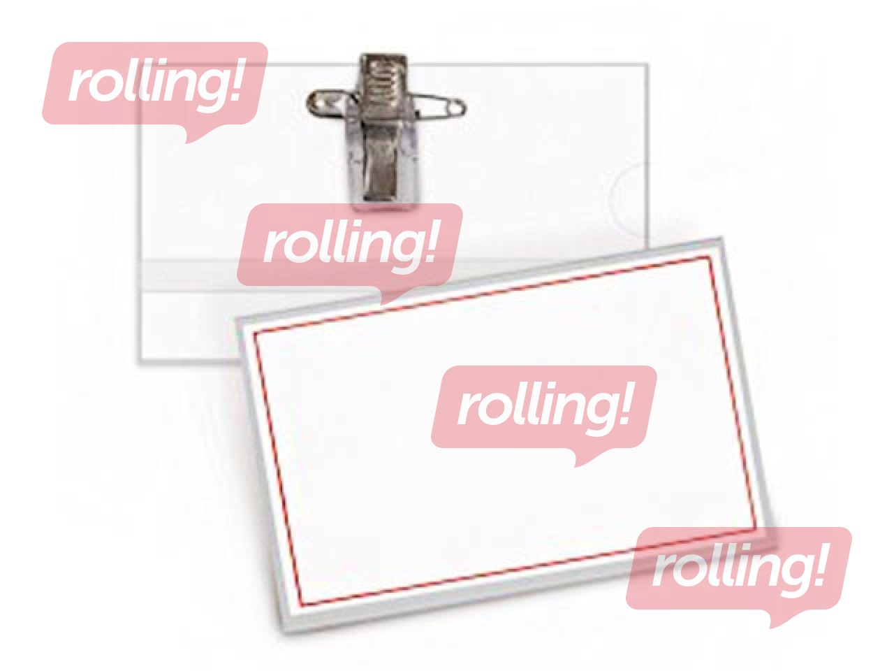 Identifikācijas karte ar adatu un klipsi, Forpus, 54 x 90 mm