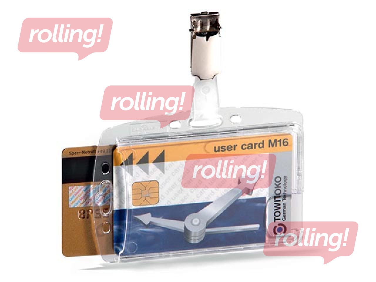 Kaardihoidja Durable 54x85cm, läbipaistev, kahepoolne 54x85 mm