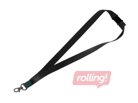 Kaelapael kaardihoidjale must ,metallklõps 45 cm