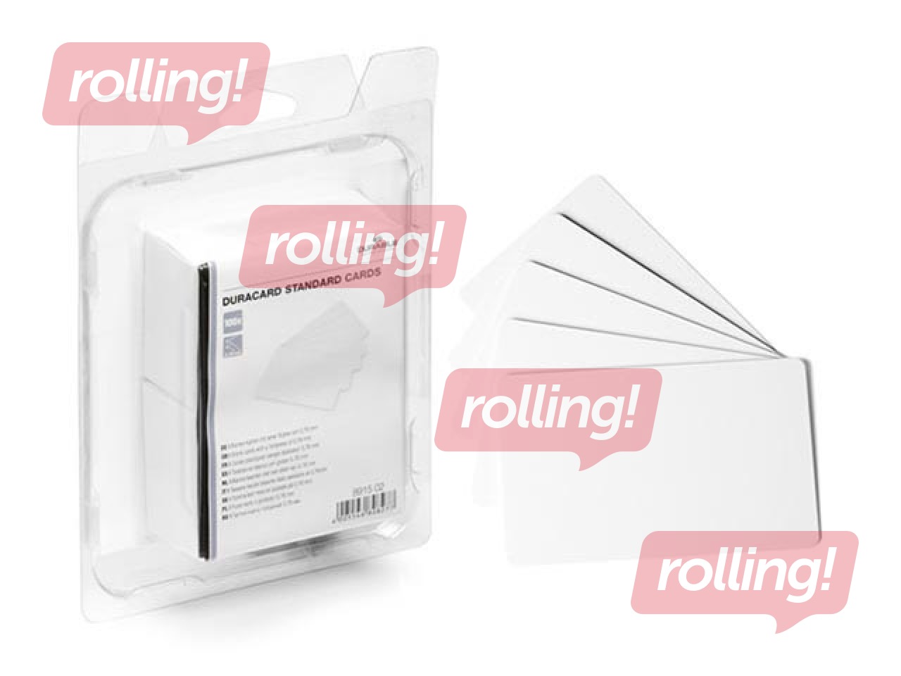 Duracard plastikkaardid, standard 53,98 x 85,60, 0.76mm, 100 tk