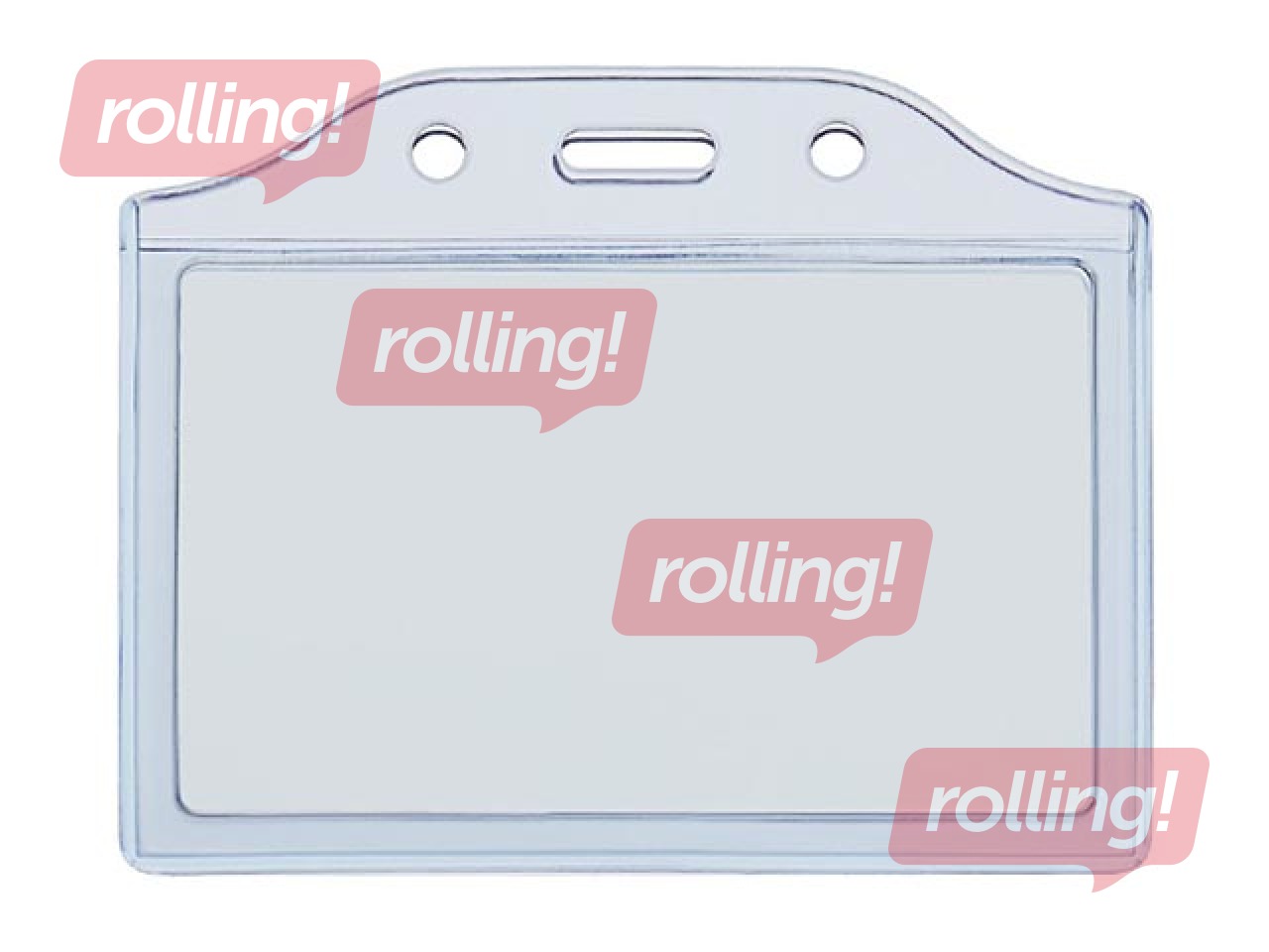 Kaardihoidja kahepoolne horisontaalne, PVC, läbipaistev sinine