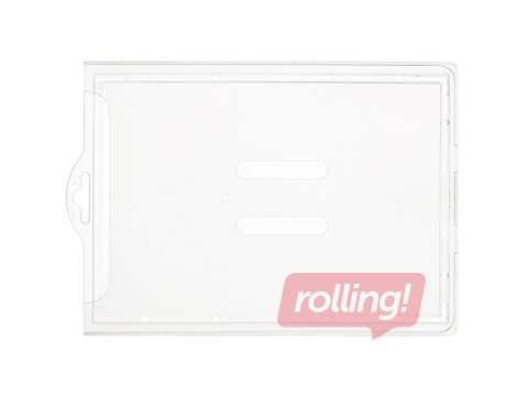 Identification card holder, transparent, 75x103mm