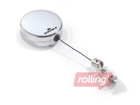 Badge Reel Durable Heavy Duty, with cord and metal clip