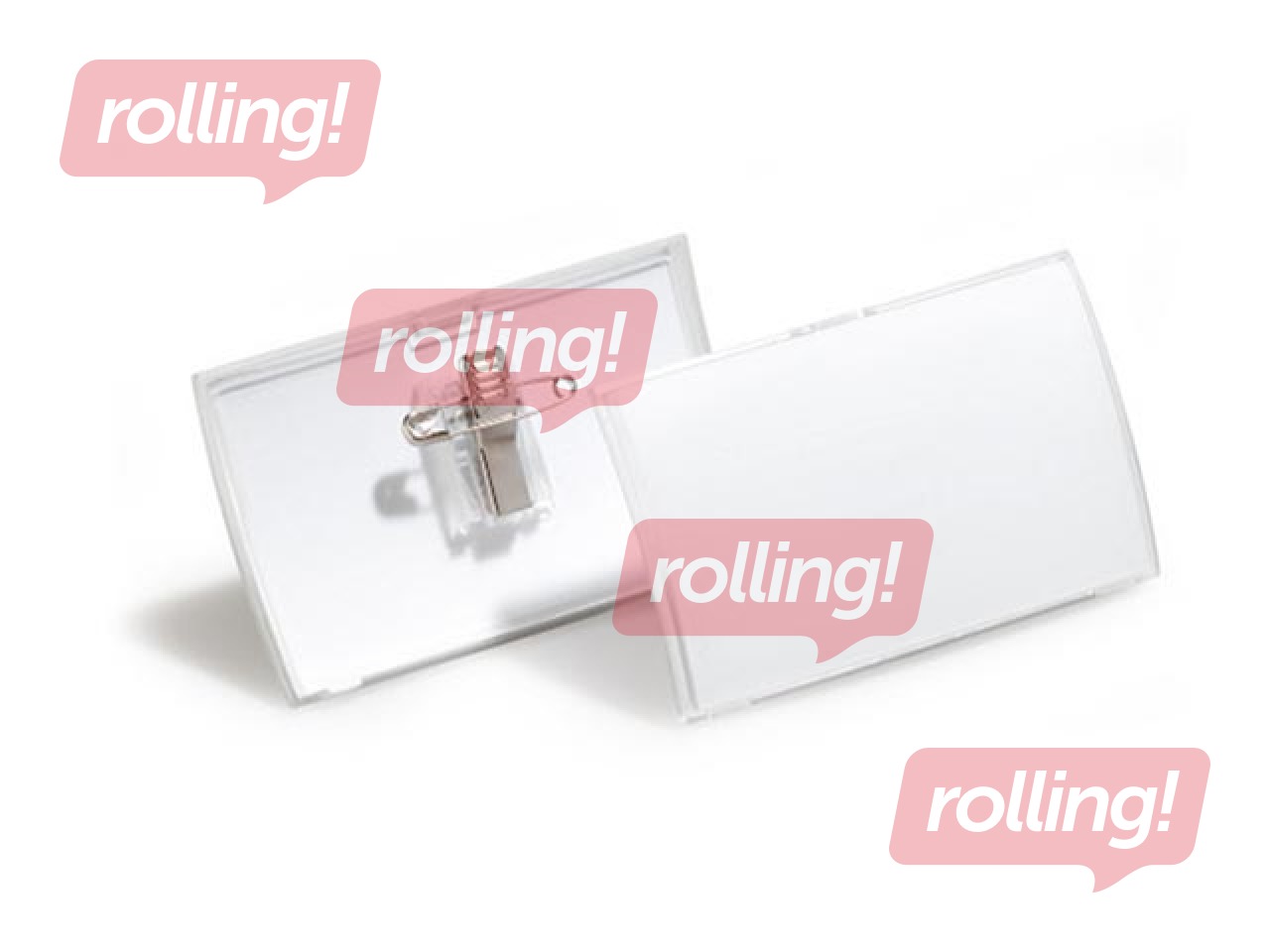 Идентификационная карточка с иглой и зажимом, 40 x 75 мм, 50 шт