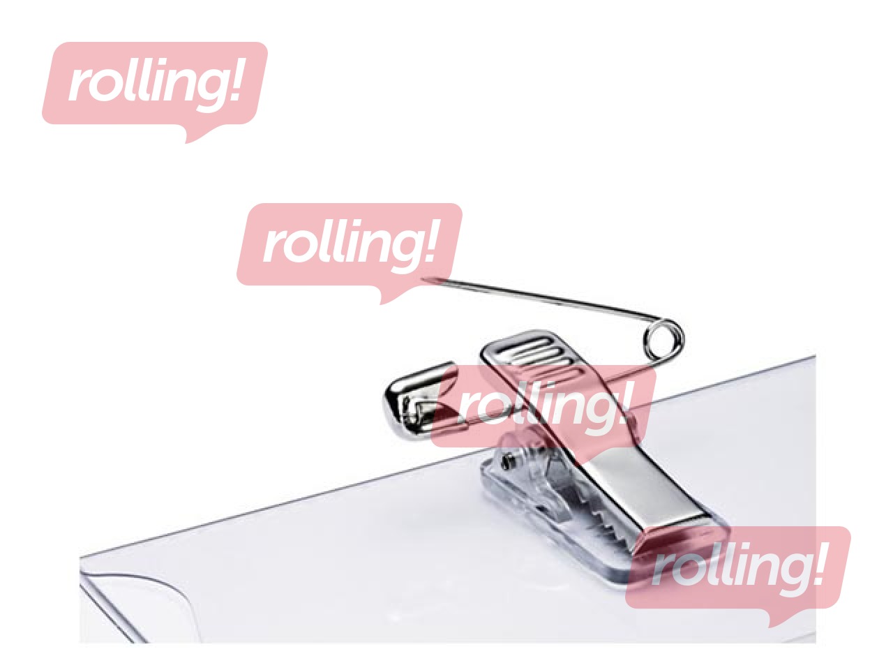 Nimekaart nõela ja klambriga, 40 x 75 mm, 50 tk