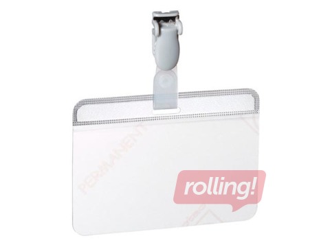 ID card, self-adhesive with clip Durable, 54 x 90 mm, 25 pcs
