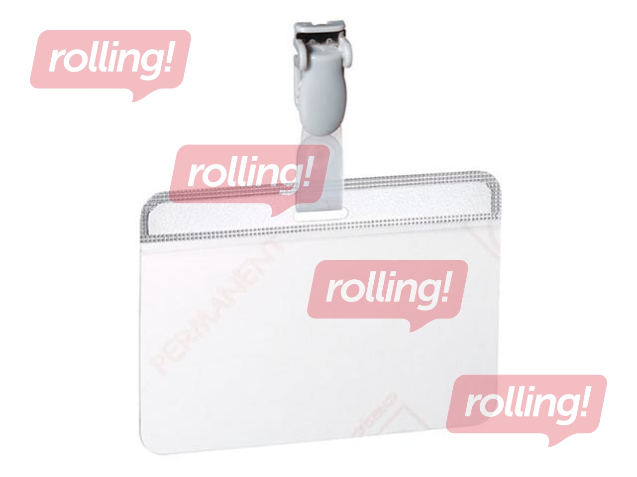 ID card, self-adhesive with clip Durable, 54 x 90 mm, 25 pcs