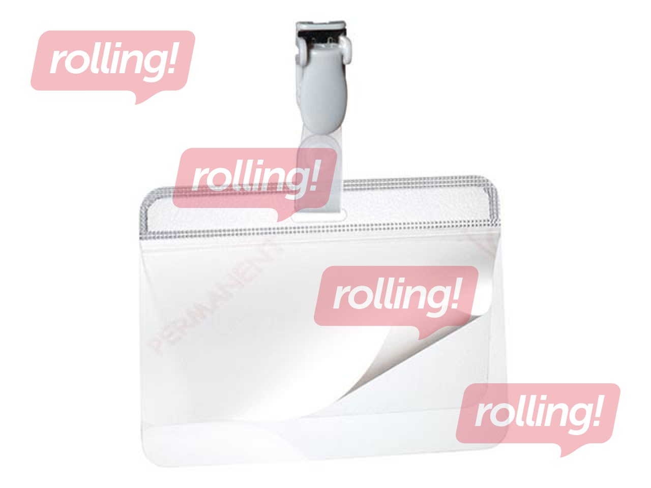 ID card, self-adhesive with clip Durable, 54 x 90 mm, 25 pcs