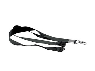 Identification cards tape with safety buckle, black, 45 cm