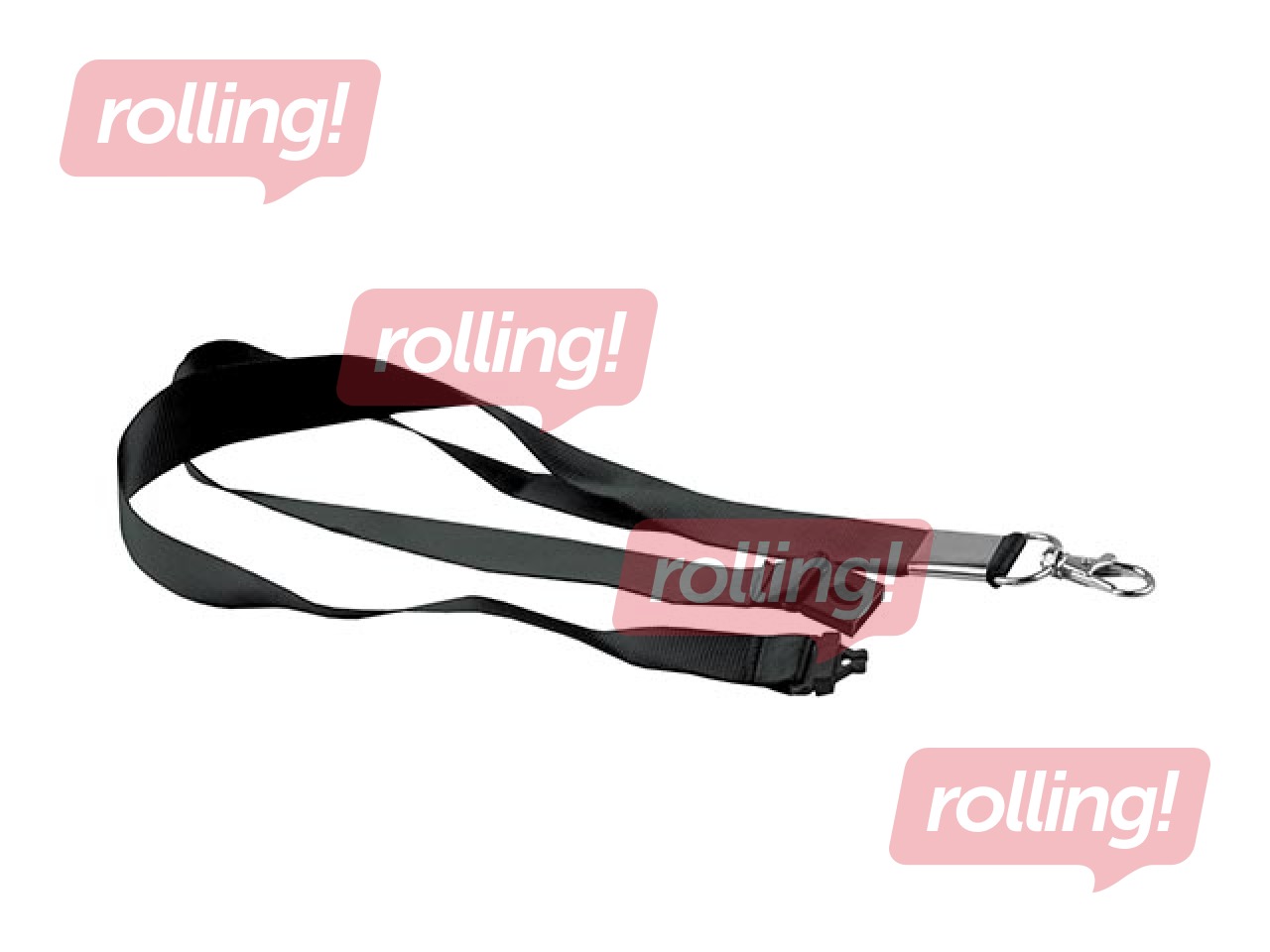 Kaelapael kaardihoidjale must ,metallklõps 45 cm