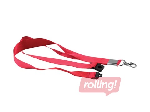 Kaelapael kaardihoidjale punane ,metallklõps 45 cm