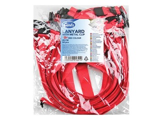 Kaelapael kaardihoidjale punane ,metallklõps 45 cm