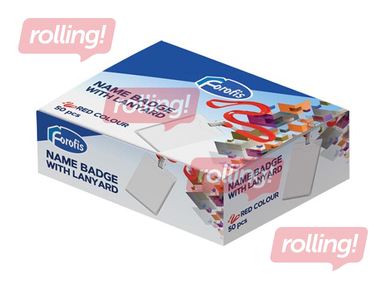 Лента идентификационная с пряжкой Forofis, синяя, 45 см