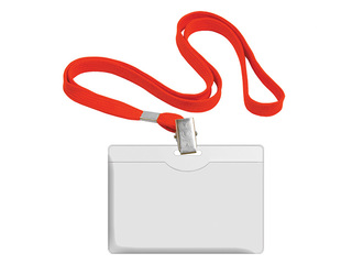 Identification card holder with a red belt Forofis 58x90 mm