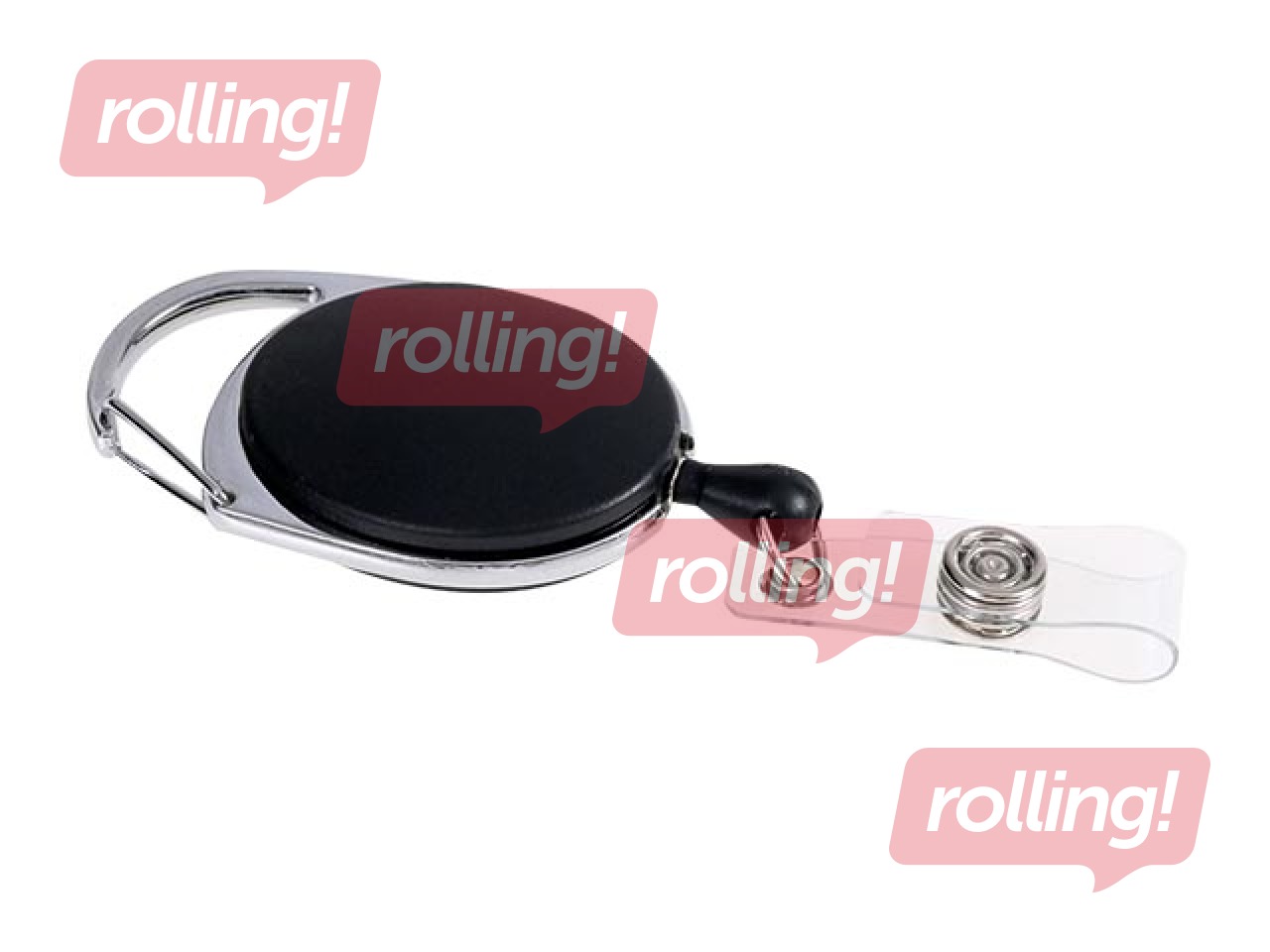 ID-vahendi hoidja Europel karabiinkinnitusega, must, 10 tk