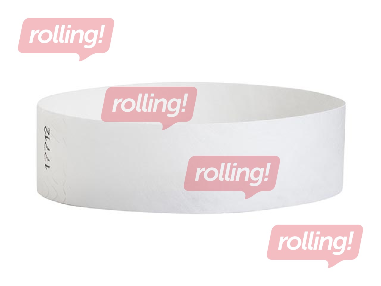 Paper wristbands Tyvek 100 pcs, white