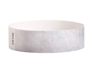 Kонтрольные браслеты бумажные Tyvek 100шт, серебро