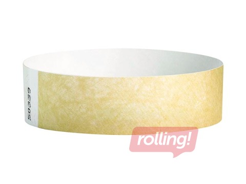 Paper wristbands Tyvek 100 pcs, gold