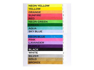 Paper wristbands Tyvek 100 pcs, gold