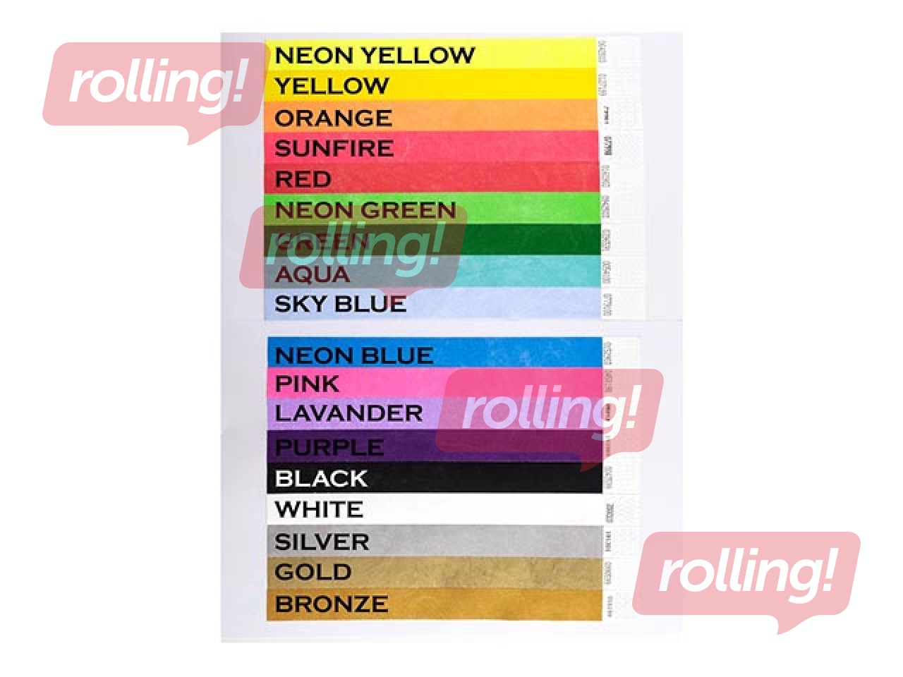 Paberist käepaelad Tyvek 100 tk, neoonsinine