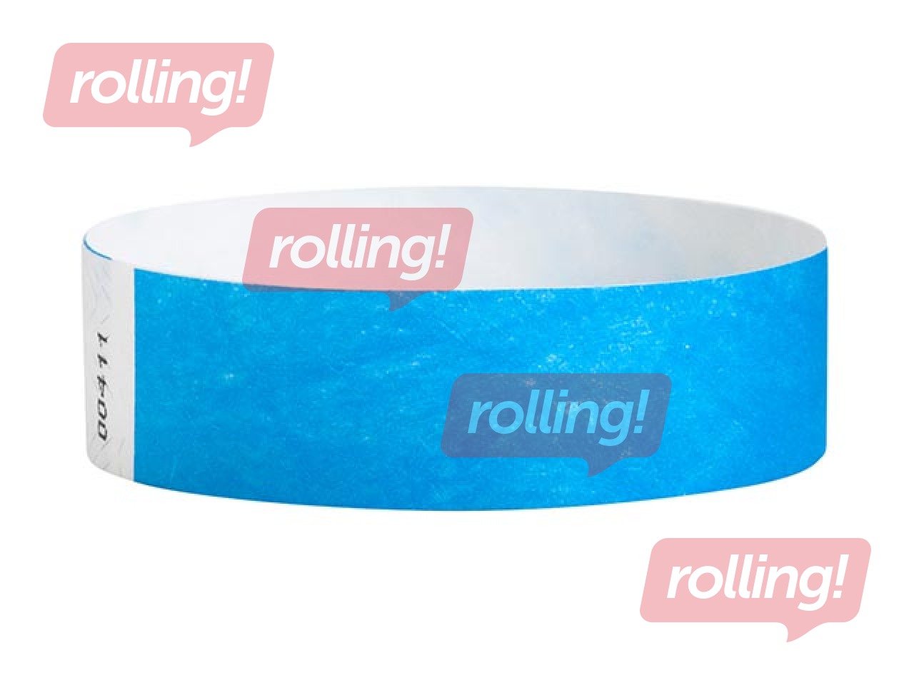 Paper wristbands Tyvek 100 pcs, neon blue