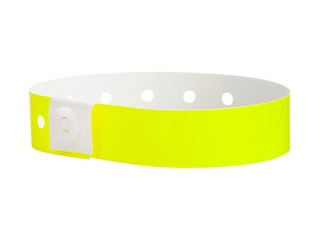 Plastic wristbands 100 pcs, yellow