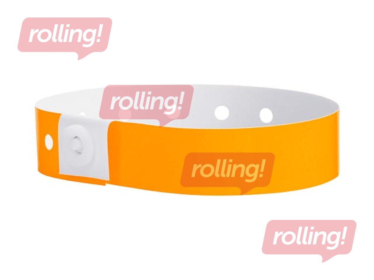 Plastic wristbands 100 pcs, orange