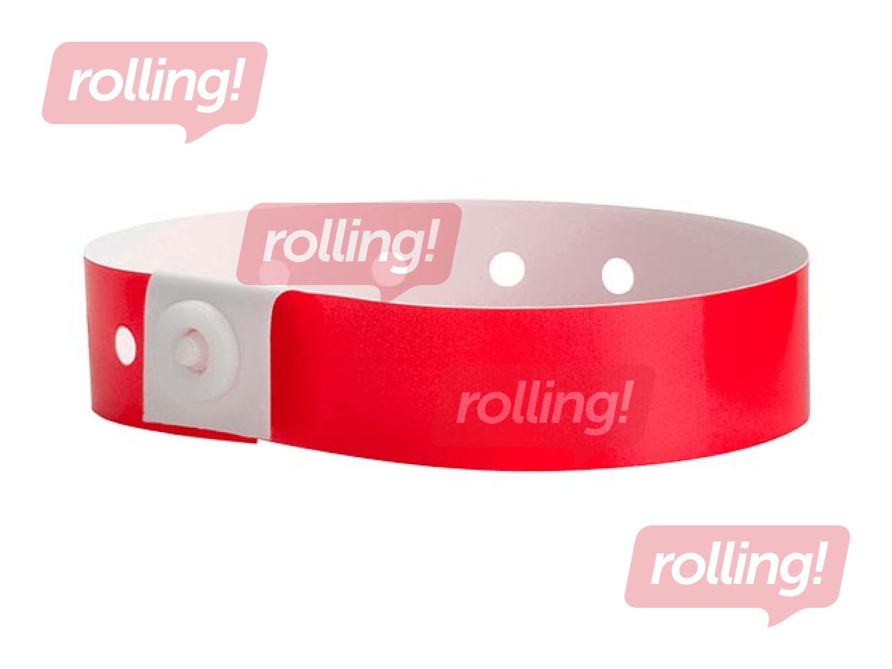 Plastic wristbands 100 pcs, red