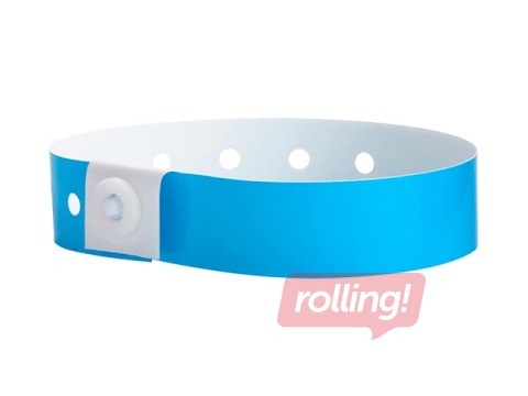 Plastic wristbands 100 pcs, blue