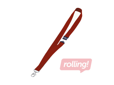 Identification card lanyard, Durable, with safety buckle, red, 44x2cm