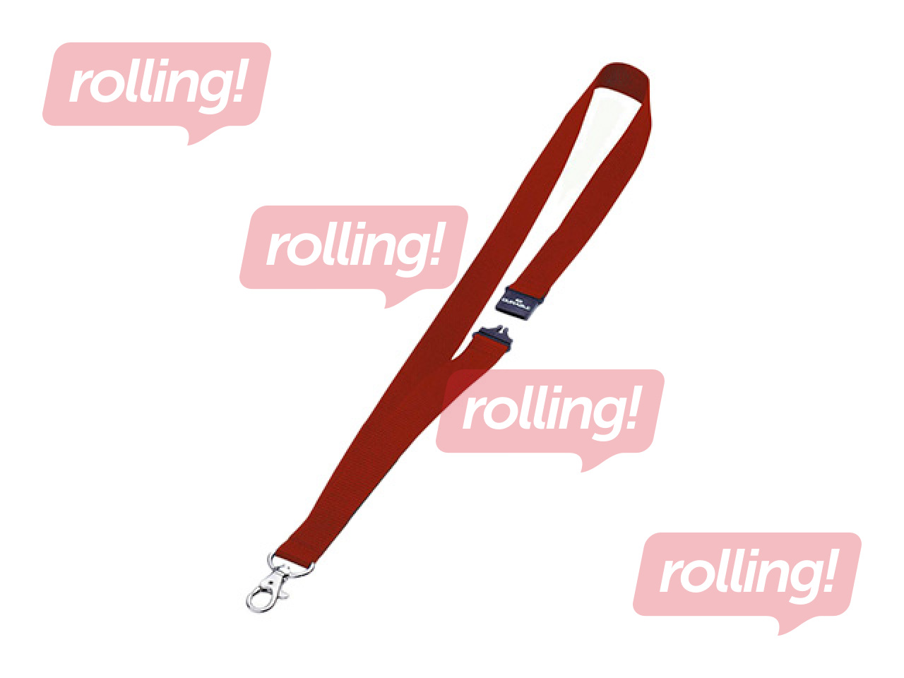 Isikutunnistuse kandur, Durable, turvaplokiga, punane, 44x2cm