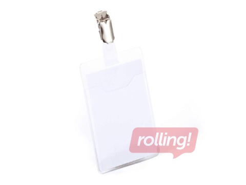 Identifikaardiga nimekaart klambriga Durable, vertikaalne, 60x90mm