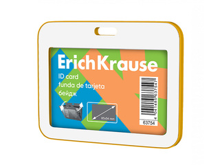 ID card holder ErichKrause, neon yellow, 85x54mm