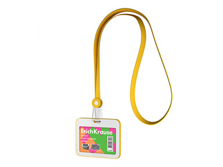 ID-kaardi hoidja ErichKrause silikoonpaelaga, neoonkollane, 85x54mm