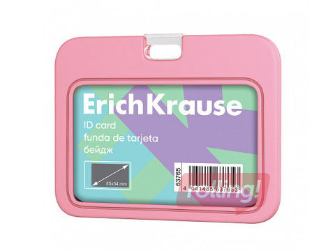 ID-kaardi hoidja ErichKrause, silikoon, pastellroosa, 85x54mm
