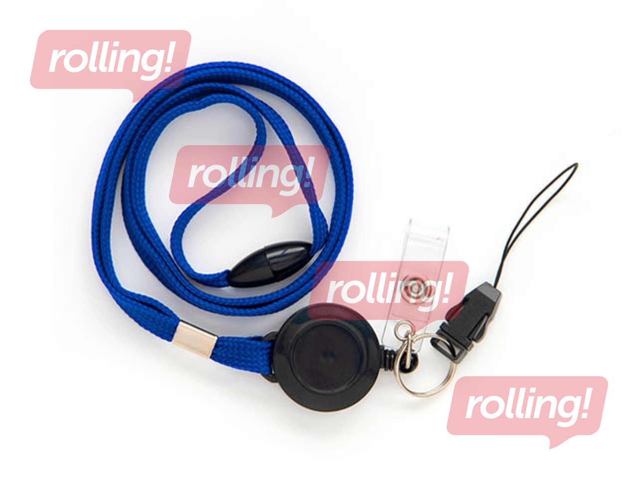 Kaelapael kaardihoidjaga, sinine, 10 tk