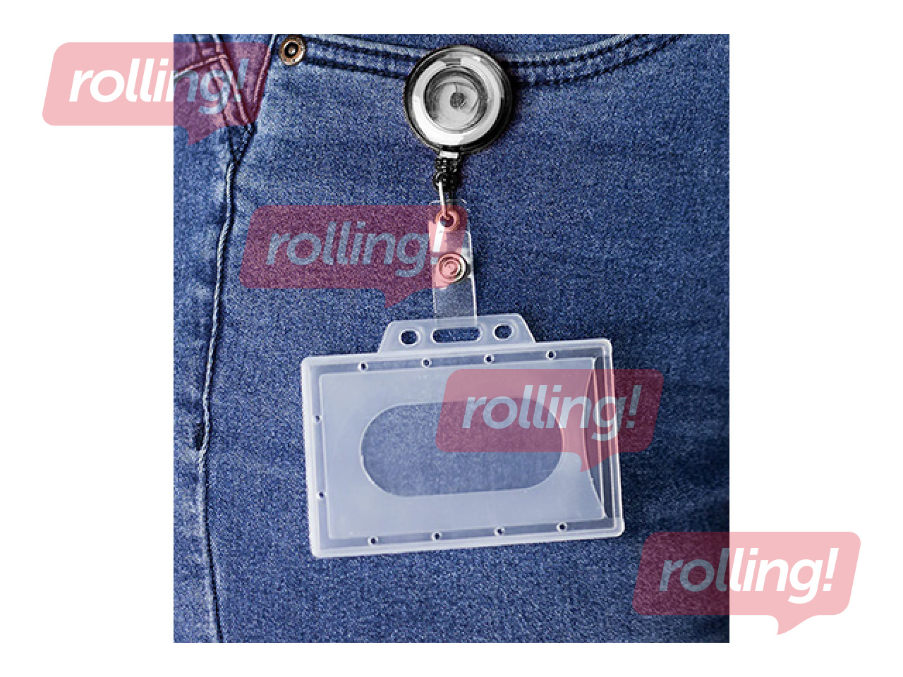 ID card holder Eagle, retractable, 4pcs