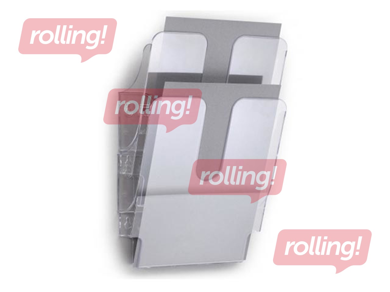 Ajakirjade hoidja Flexiplus 2, A4, läbipaistev