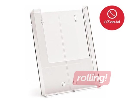 Bukletu turētājs, stiprināms pie sienas, 1/3 no A4, 110x150 mm