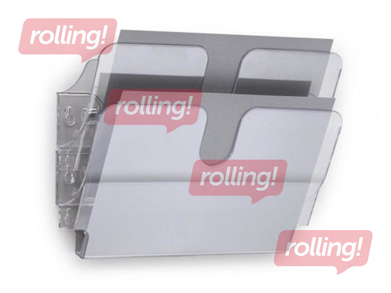 Cajakirjade hoidja Durable Flexiplus 2, A4, läbipaistev, horisontaalne