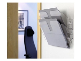 Cajakirjade hoidja Durable Flexiplus 2, A4, läbipaistev, horisontaalne