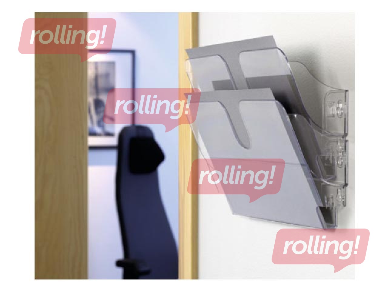 Cajakirjade hoidja Durable Flexiplus 2, A4, läbipaistev, horisontaalne