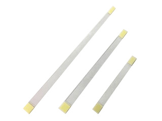 Transparent wobbler holder with foam tape pads on both ends, length 15cm.