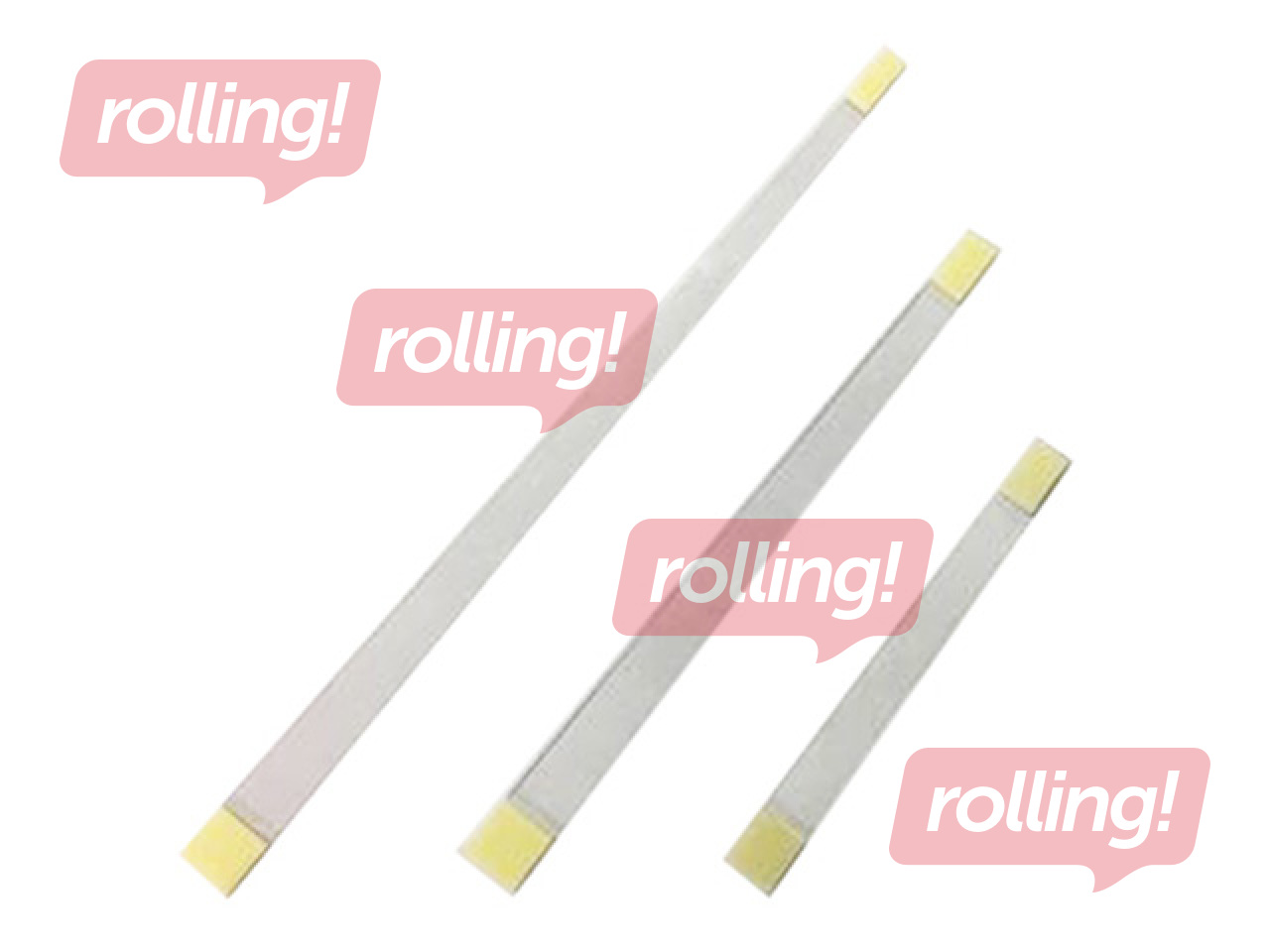 Transparent wobbler holder with foam tape pads on both ends, length 15cm.