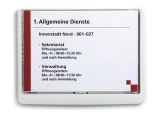 Door sign Durable Click,  A5, 210 x 148.5 mm, white