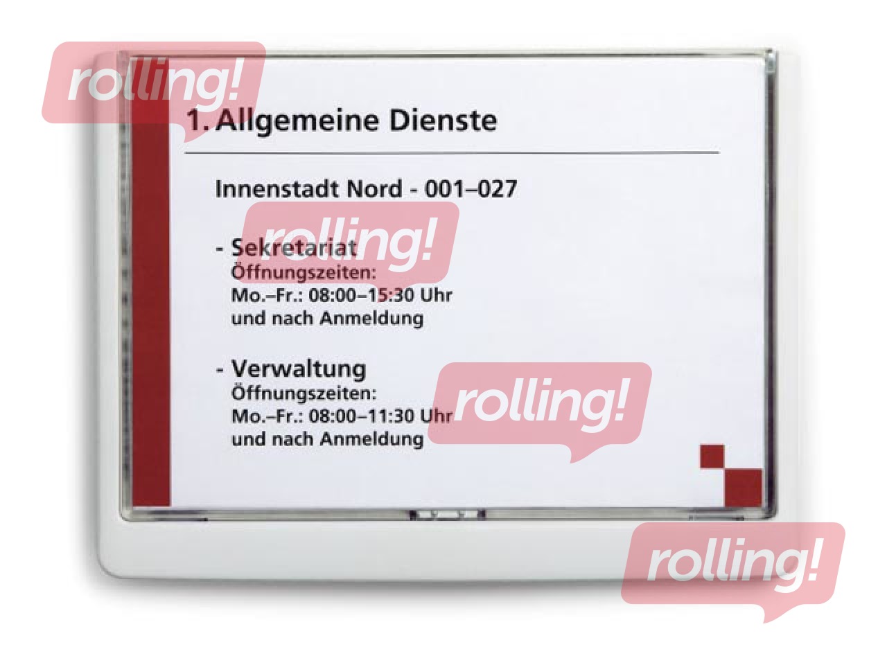 Uksesilt Durable Click,  A5, 210 x 148.5 mm, valge