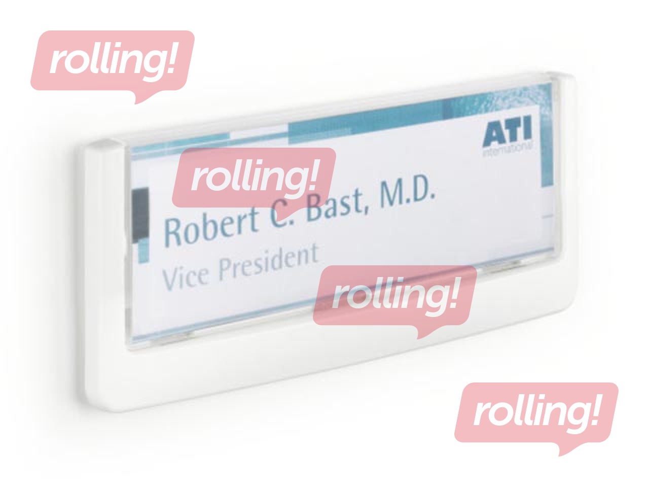 Informatīva plāksne Durable Click, sienas, 149 x 52.5 mm, balta