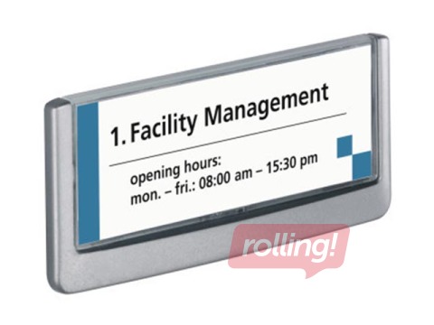 Door sign Durable Click, 149X52.5 mm, graphite