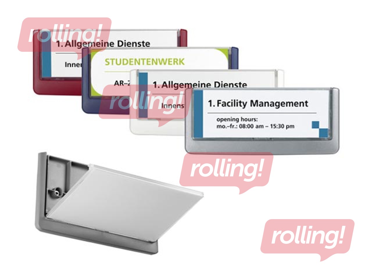 Door sign Durable Click, 149X52.5 mm, graphite